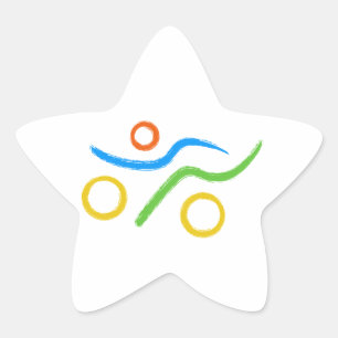 A great Triathlon gift for your friend or family Star Sticker