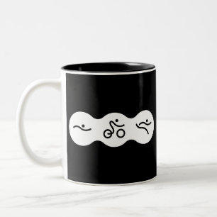 A great Triathlon gift for your friend or family Two-Tone Coffee Mug