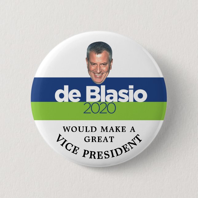 A great Veep: Bill De Blasio 6 Cm Round Badge (Front)