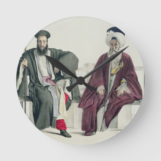 A Greek Priest and a Turk, engraved by the Thierry Round Clock (Front)