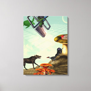 A green and breatheable planet canvas print