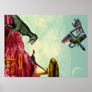 A green and breatheable planet poster