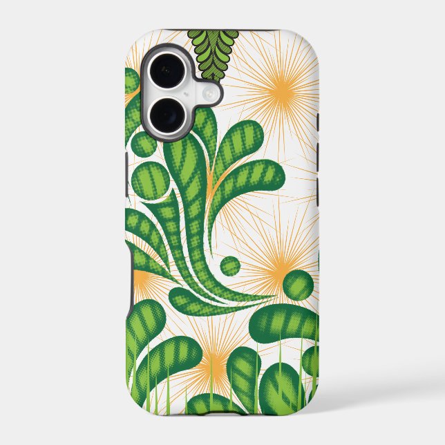 A green and gold artistic pattern depicting a tree (Back)
