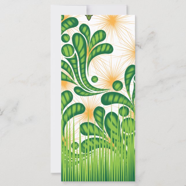 A green and gold artistic pattern depicting a tree (Front)