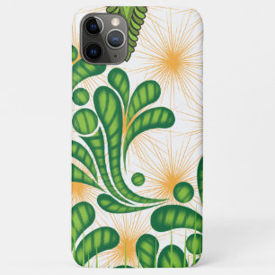 A green and gold artistic pattern depicting a tree iPhone 11 pro max case
