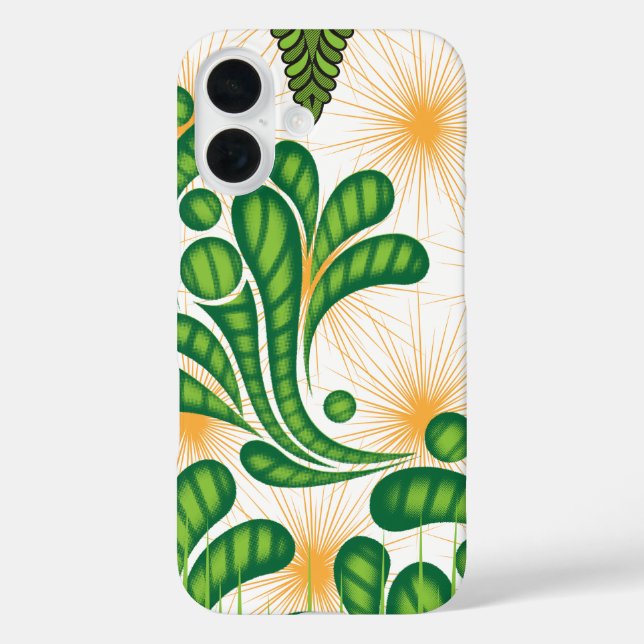 A green and gold artistic pattern depicting a tree Case-Mate iPhone case (Back)