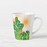 A green and gold artistic pattern depicting a tree