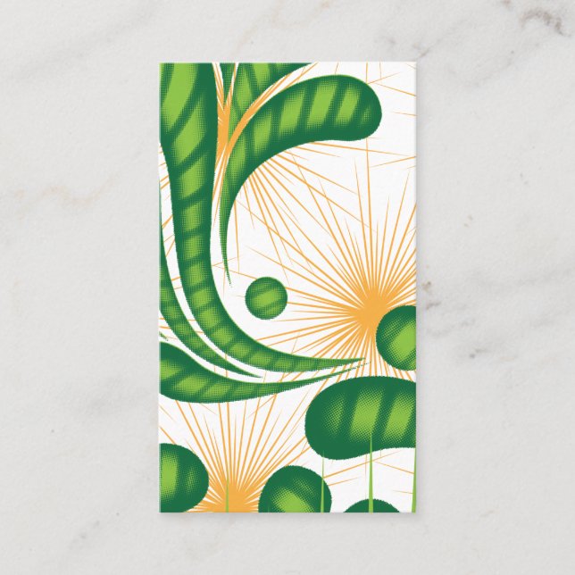A green and gold artistic pattern depicting a tree loyalty card (Front)