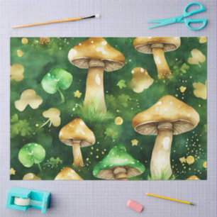 A Green and Gold Mushroom Series Design #11 Tissue Paper