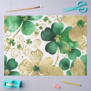 A Green and Gold St Patrick's Series Design #5 Tissue Paper