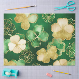 A Green and Gold St Patrick's Series Design #8 Tissue Paper