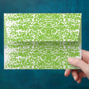 a green and white abstract background envelope