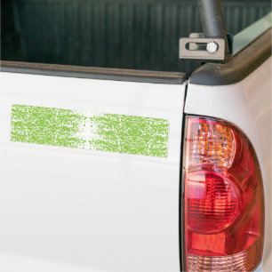 a green and white background with small dots bumper sticker