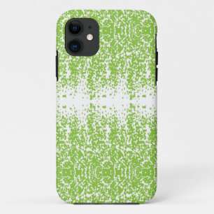 a green and white background with small dots iPhone 11 case