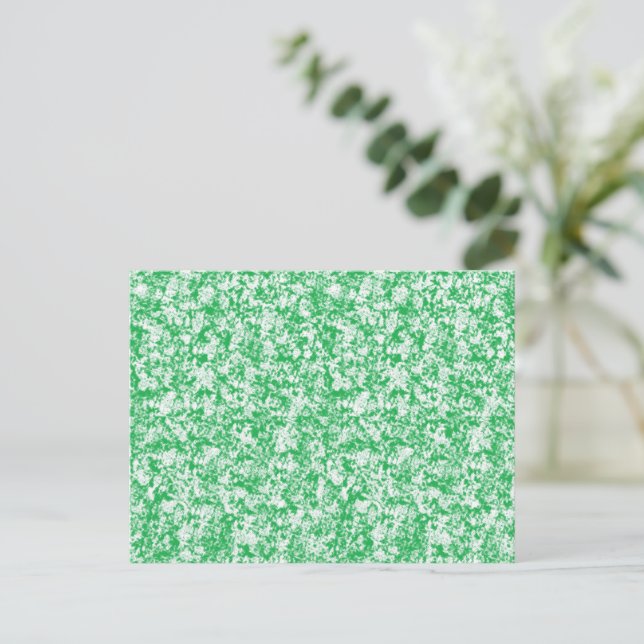 a green and white background with small white dots postcard (Standing Front)