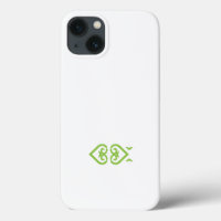 a green and white logo with a stylised design