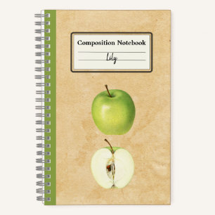 A Green Apple and a Half Personalised Composition Notebook