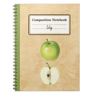 A Green Apple and a Half Personalised Composition Notebook