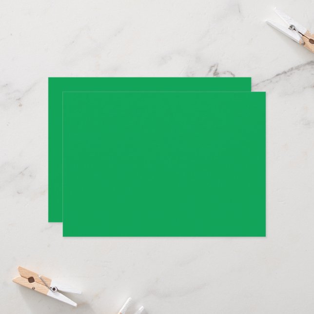 a green background with a invitation (Front/Back In Situ)