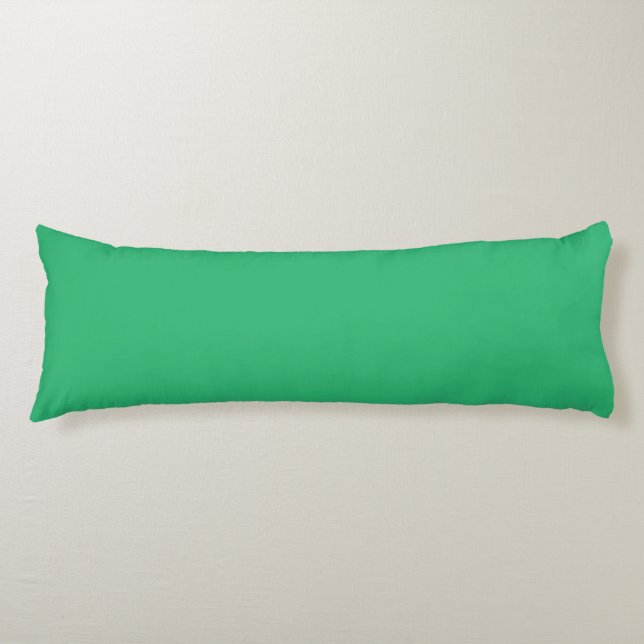 a green background with a white border body cushion (Front)