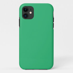 a green background with a white border iPhone 11 case