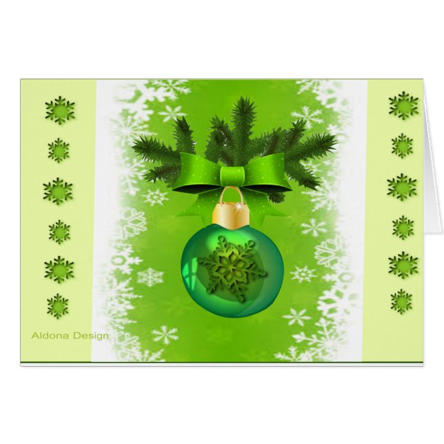 A Green Christmas Ornaments (Front Horizontal)