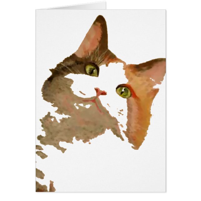A Green Eyed Calico Cat Artistic Portrait (Front)