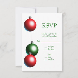 A Green Holiday Ornament RSVP
