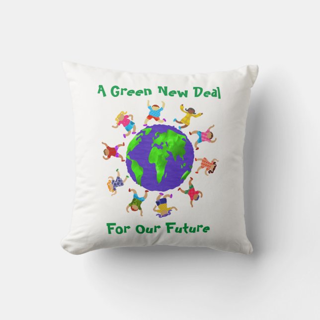 A Green New Deal For Our Future Cushion (Front)