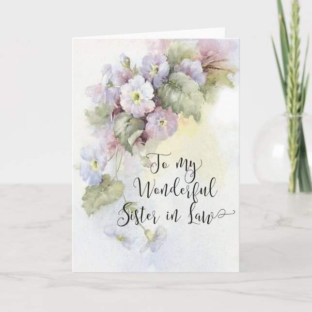 A Greeting Card for a Sister in Law (Front)
