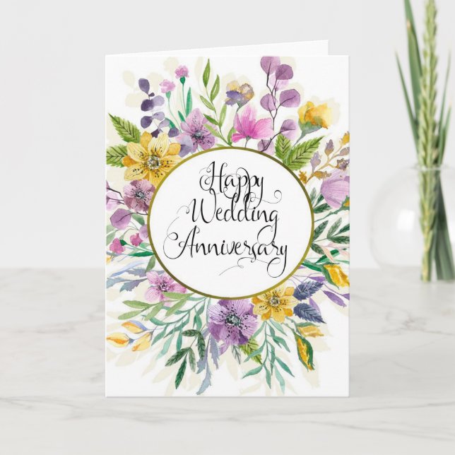 A Greeting Card for a Wedding Anniversary (Front)