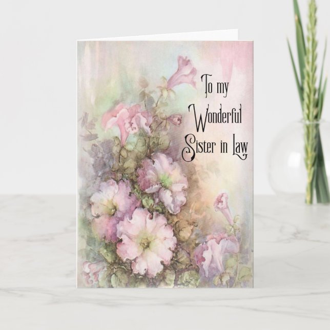 A Greeting Card for your Sister in Law (Front)