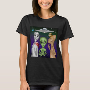A Grey, Little Green, Anunnaki Alien Drawing  T-Shirt