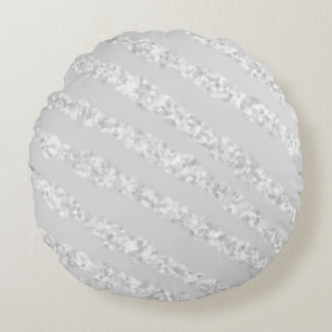 A Grey & White Dreamscape Round Cushion