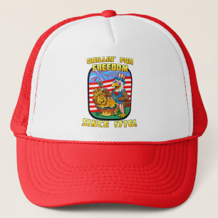 A grill in honour of freedom. 1776 trucker hat