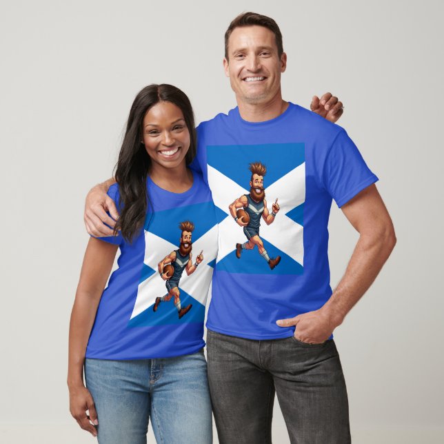 A Grinning Scottish Rugby Runner T-Shirt (Unisex)