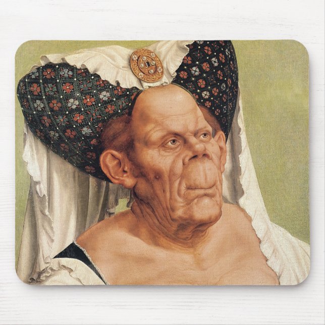A Grotesque Old Woman, possibly Princess Margaret Mouse Mat (Front)
