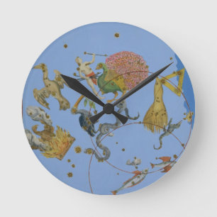 A group of constellations from 'Uranometria' by Jo Round Clock