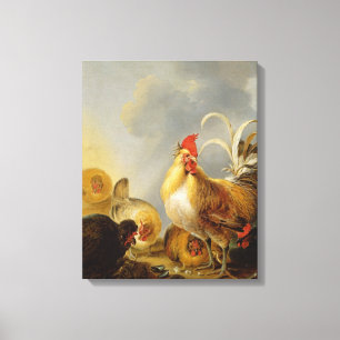 A Group of Farmyard Fowl, 1643 Canvas Print
