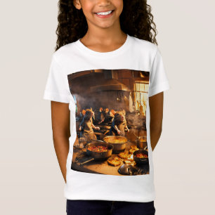 A group of four cute cartoon mice, T-Shirt