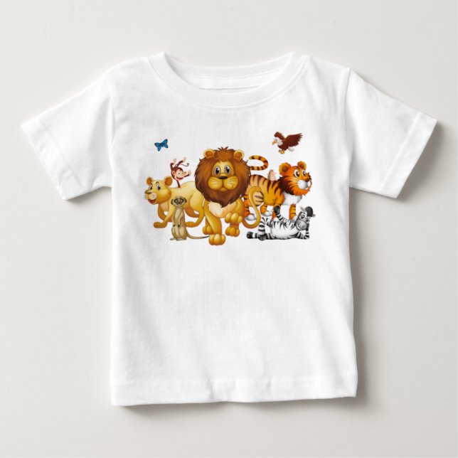 A Group of Wild Animals-13080 Baby T-Shirt (Front)