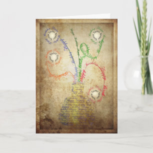 A grungy birthday card for a sister