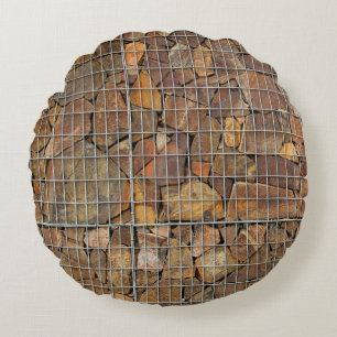 A grungy brick wall texture as backgroundabstract, round cushion
