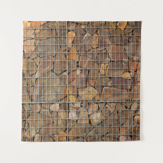 A grungy brick wall texture as backgroundabstract, tapestry (Front)