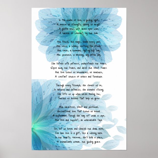 A Guiding Light: Poetic Tribute to Mum Poster (Front)