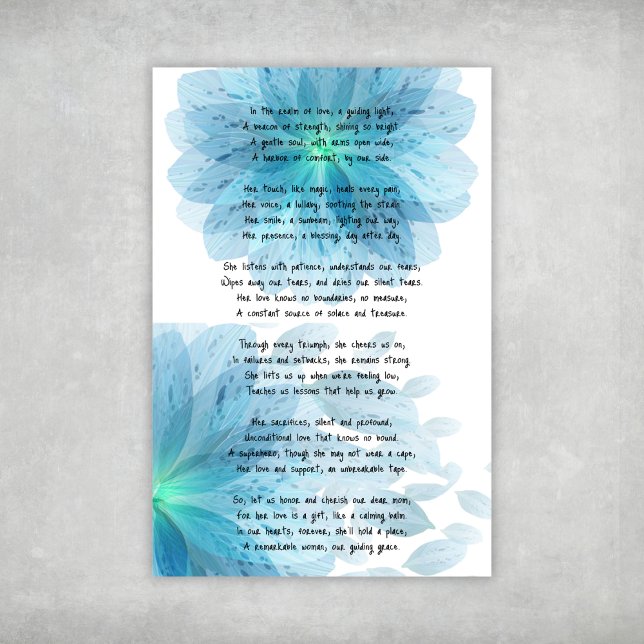 A Guiding Light: Poetic Tribute to Mum Poster (A Guiding Light: Poetic Tribute to Mom Poste)