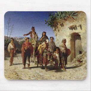A Gypsy Family on the Road, c.1861 Mouse Mat