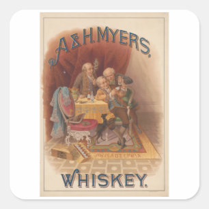 A & H. Meyers - Vintage Whiskey Square Sticker