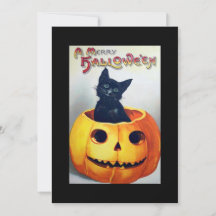 A Halloween Happy Kitty Invitation