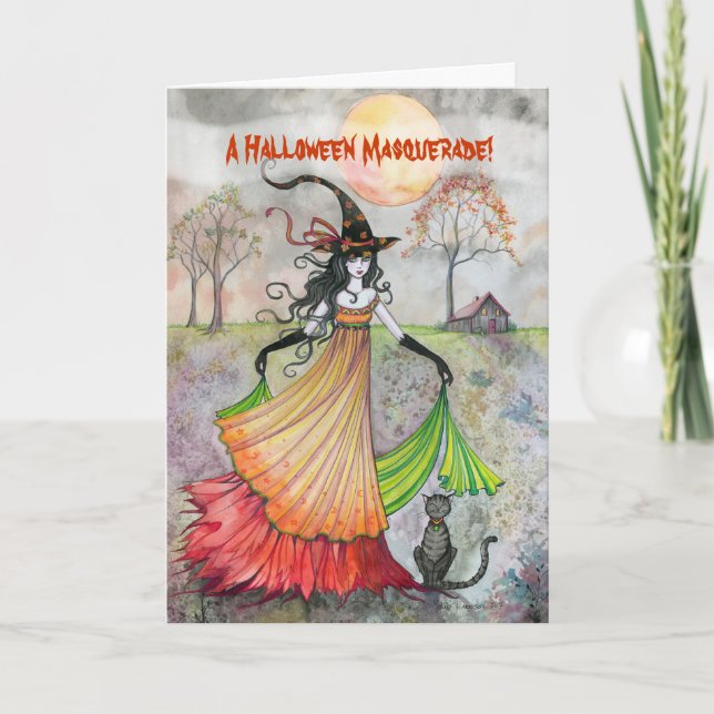 A Halloween Masquerade! Custom Invites (Front)